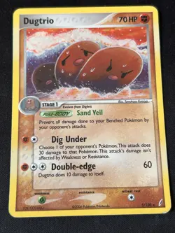 Pokemon Card - Dugtrio Crystal Guardians 5/100 Holo Rare - Image 1