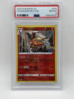 Pokemon Charizard PSA 8 NM-Mint 010/078 2022 Pokemon GO Reverse Holo - Image 3