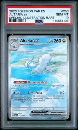 2023 POKEMON PAR EN-PARADOX RIFT SPECIAL ILLUSTRATION RARE ALTARIA EX PSA 10 - Image 1