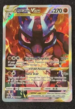 Pokemon TCG Lucario VSTAR SWSH291 Holo Black Star Promo Crown Zenith NM - Image 1