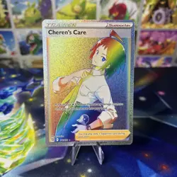 Pokemon TCG Cherens Care Sword & Shield: Brilliant Stars 177/172 Rainbow NM - Image 1
