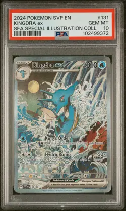 2024 POKEMON SVP EN-SV BLACK STAR PROMO #131 KINGDRA EX PSA 10 - Image 1