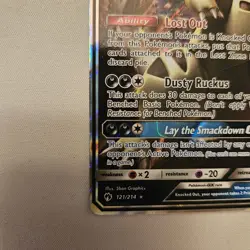 Pokemon TCG Tyranitar GX 121/214 Lost Thunder Ultra Rare Holo NM - Image 5
