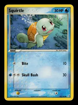 Squirtle 63/100 - LP - Crystal Guardians, EX Pokemon - Image 1
