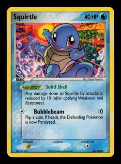 Squirtle 64/100 - NM - Crystal Guardians, EX Pokemon - Image 1