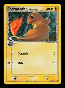 Charmander 49/100 - NM - Crystal Guardians, EX Pokemon - Image 1