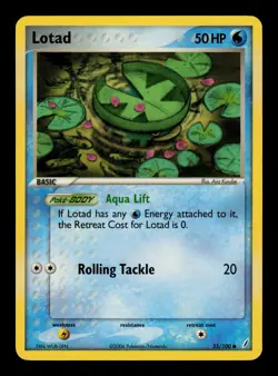 Lotad 55/100 - NM - Crystal Guardians, EX Pokemon - Image 1