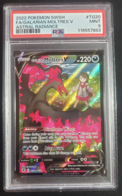 Galarian Moltres V TG20/TG30 Astral Radiance Pokemon PSA 9 - Image 1