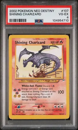 2002 POKEMON NEO DESTINY #107 SHINING CHARIZARD PSA 4 - Image 1