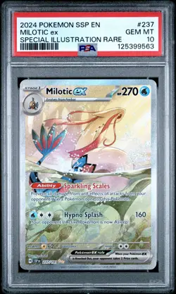2024 POKEMON SSP EN-SURGING SPARKS SPECIAL ILLUSTRATION RARE MILOTIC EX PSA 10 - Image 1