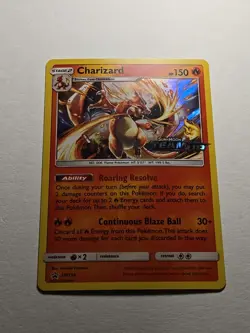 2019 Pokemon Sun Moon Black Star Promos Charizard Team Up Prerelease Holo #SM158 - Image 2