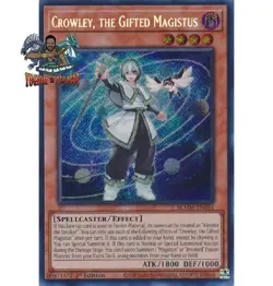 Yugioh! 1x Crowley, the Gifted Magistus BLMM-EN044 Secret Rare 1st Ed NM - Image 1