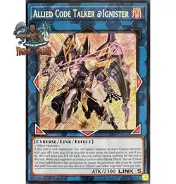Yugioh! 1x Allied Code Talker @Ignister ALIN-EN051 Secret Rare 1st Ed NM - Image 1