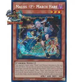 Yugioh! 1x Maliss P March Hare ALIN-EN023 Secret Rare 1st Ed NM - Image 1