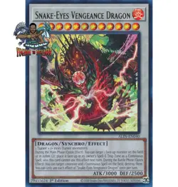 Yugioh! 1x Snake-Eyes Vengeance Dragon ALIN-EN040 Ultra Rare 1st Ed NM - Image 1