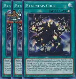 Yugioh! 3x Regenesis Code ALIN-EN060 Super Rare 1st Ed NM - Image 1