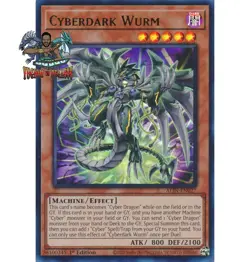 Yugioh! 1x Cyberdark Wurm ALIN-EN027 Ultra Rare 1st Ed NM - Image 1
