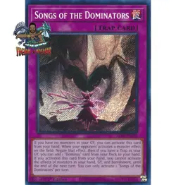 Yugioh! 1x Songs of the Dominators ALIN-EN078 Secret Rare 1st Ed NM - Image 1