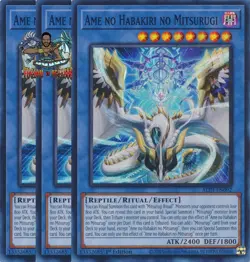 Yugioh! 3x Ame no Habakiri no Mitsurugi ALIN-EN092 Super Rare 1st Ed NM - Image 1