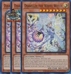 Yugioh! 3x Diabellze the White Witch ALIN-EN012 Super Rare 1st Ed NM - Image 1
