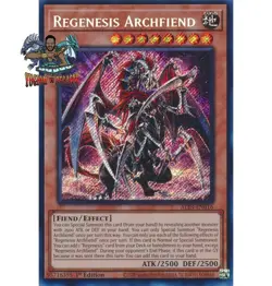 Yugioh! 1x Regenesis Archfiend ALIN-EN016 Secret Rare 1st Ed NM - Image 1