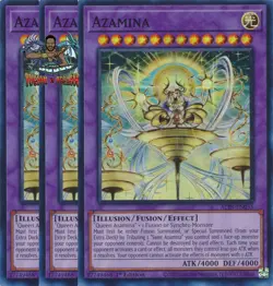 Yugioh! 3x Azamina ALIN-EN035 Super Rare 1st Ed NM - Image 1