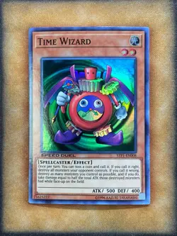 Yugioh Time Wizard STP1-EN008 Speed Duel Super Rare NM - Image 1