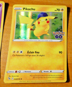 POKEMON CARD HOLO RARE CARTE PIKACHU GO 028/078 PROMO FR MINT 2022 - Image 1