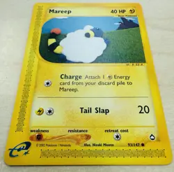 Mareep 93/147 - Aquapolis Common Ereader 2002 Pokemon TCG Card [LP/NM] - Image 2