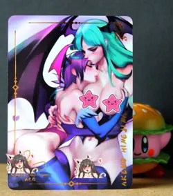 ACG VERY Sexy Card - Morrigan & Lilith - Darkstalkers - Foil sexy waifu O-O - Image 1