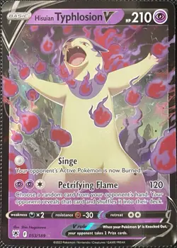 Hisuian Typhlosion V 053/189 Swsh10: Astral Radiance Holo - Pokemon Card - Image 1