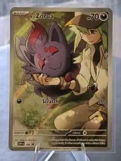 Pokemon N's Zorua 189 Sv: Scarlet & Violet Promo Cards Holo Full Art - Image 1