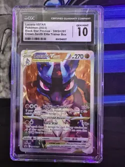 Lucario VSTAR SWSH291 SWSH: Sword & Shield Promo Cards Holo CGC 10 - Image 1