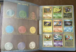 Vintage Pokemon Card Japanese Neo Genesis Premium File 3 Folder w/ 9 cards - Image 3