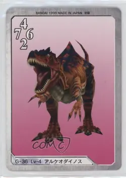 1999 Final Fantasy VIII - Triple Triad Card Game Japanese T-Rexaur #G-36 - Image 1