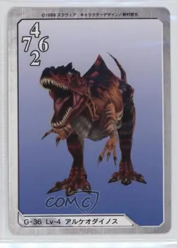 1999 Final Fantasy VIII - Triple Triad Card Game Japanese T-Rexaur #G-36 - Image 2
