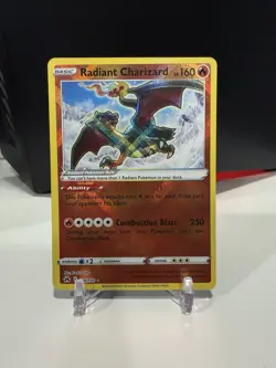 Pokemon TCG Radiant Charizard Crown Zenith Holo Card 020/159 Near Mint Condition - Image 1