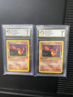 CHARMANDER Team Rocket 1ST EDITION Pokemon Card 50/82 CGA 7 - Image 1