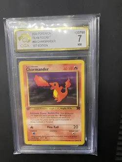 CHARMANDER Team Rocket 1ST EDITION Pokemon Card 50/82 CGA 7 - Image 2