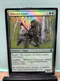 MTG TCG: Elfsworn Giant 103, Foundations _ FOIL - Image 1