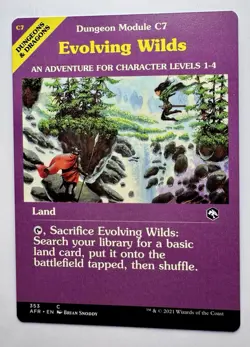Evolving Wilds (Dungeon Module) [Dungeons & Dragons AFR] MTG Magic Adventures In - Image 1
