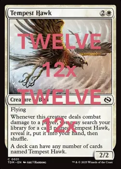 x4 available x1 2 Tempest Hawk, MTG , English, LP-NM (One Dozen) - Image 1