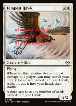 x4 available x1 2 Tempest Hawk, MTG , English, LP-NM (One Dozen) - Image 2