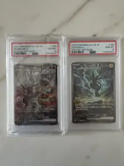 Pokemon Reshiram Zekrom SAR PSA 10 Jap White Flare Black sv11 W 168 sv11B 169 - Image 1