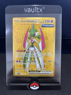Iron Valiant ex 261/182 Paradox Rift Gold Holo Hyper Rare Pokemon TCG - Image 1