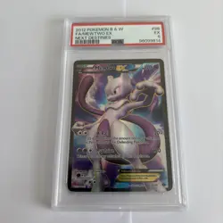 MEWTWO EX PSA 5 2012 POKEMON BLACK & WHITE NEXT DESTINIES #98 FULL ART - Image 1