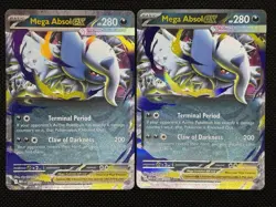 Pokemon TCG MEGA ABSOL EX 086/132 Mega Evolution Double Rare Lot x2 - Image 1