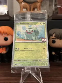 Pokemon TCG Bulbasaur 001/165 Best Buy Promo S&V 151 Reverse Holo Sealed Package - Image 3