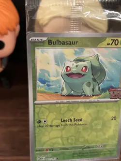 Pokemon TCG Bulbasaur 001/165 Best Buy Promo S&V 151 Reverse Holo Sealed Package - Image 4