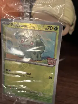 Pokemon TCG Bulbasaur 001/165 Best Buy Promo S&V 151 Reverse Holo Sealed Package - Image 5